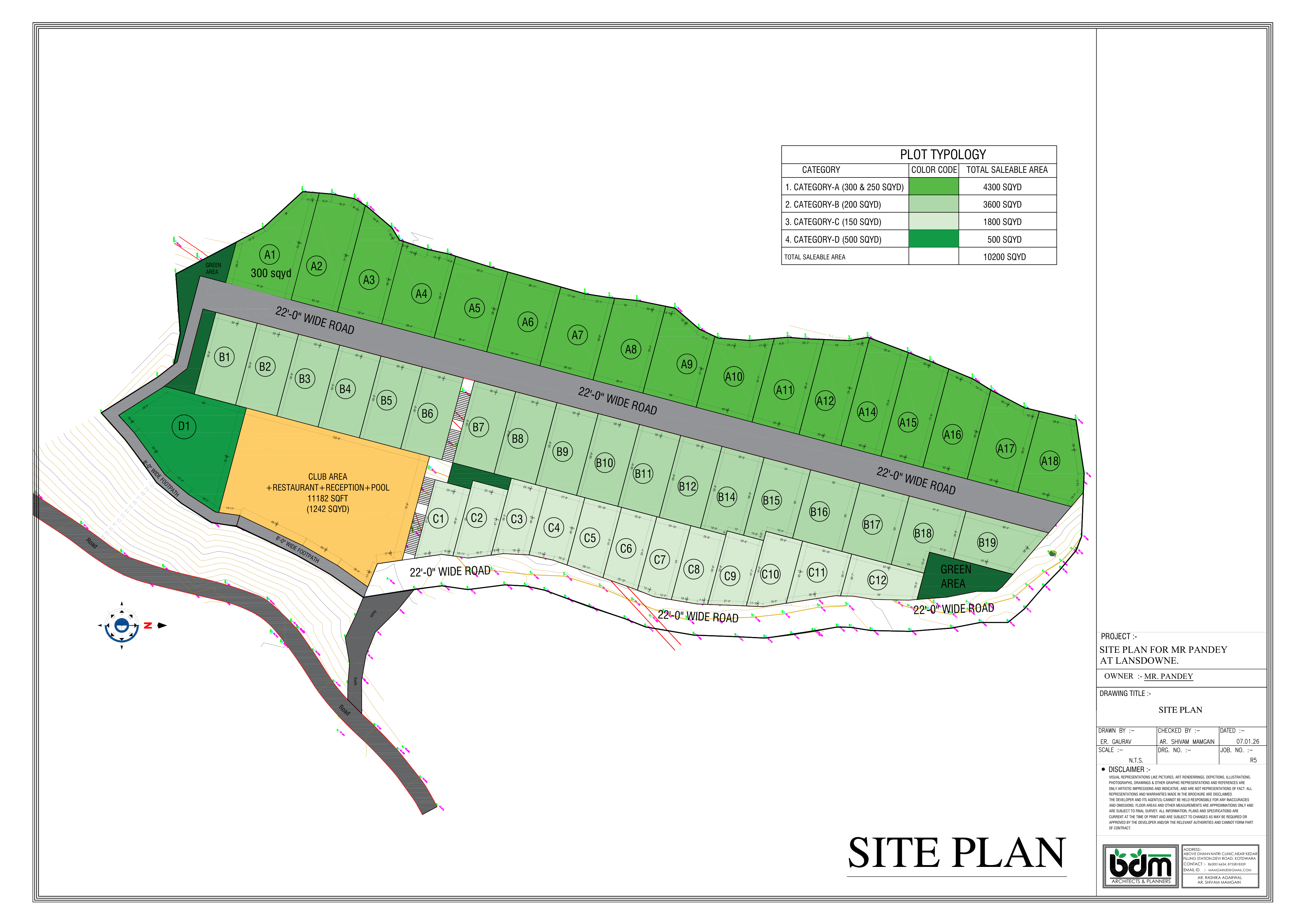 Corbett Homes — official architectural site layout plan